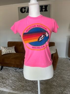 Kids Aviator Nation Pink Tee